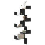 Vidaxl tagre murale dangle noir 45x45x147 cm bois dingnierie tagre dangle tagre suspendue tagre ...