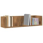 Vidaxl tagre murale  cd chne artisanal 75x18x18 cm bois ingnierie tagre murale  cd armoire murale ...