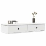 Vidaxl tagre murale et tiroirs blanc 100x375x19cm bois dingnierie 859959