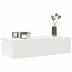 Vidaxl tagre murale et tiroirs blanc 60x265x15 cm bois dingnierie 859968