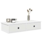 Vidaxl �tag�re murale avec tiroirs blanc 80x31x17 cm bois d'ing�nierie 859950