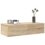 Vidaxl tagre murale avec tiroirs chne sonoma bois dingnierie 859970