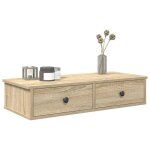Vidaxl tagre murale avec tiroirs chne sonoma bois dingnierie 859952