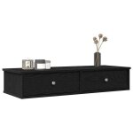 Vidaxl tagre murale et tiroirs noir 100x375x19 cm bois dingnierie 859960