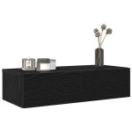 Vidaxl tagre murale avec tiroirs noir 60x265x15cm bois dingnierie 859969