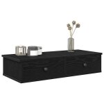 Vidaxl tagre murale avec tiroirs noir 80x31x17 cm bois dingnierie 859951
