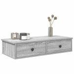 Vidaxl tagre murale avec tiroirs sonoma gris bois dingnierie 859955