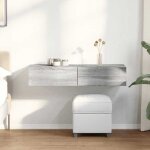 Vidaxl �tag�re murale avec tiroirs sonoma gris bois ding�nierie �tag�re murale avec armoire meuble de ...