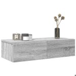Vidaxl tagre murale avec tiroirs sonoma gris bois dingnierie 859973
