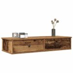 Vidaxl tagre murale avec tiroirs vieux bois bois dingnierie 859966
