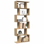 Vidaxl Étagère séparatrice de pièce à 6 niveaux chêne artisanal étagère étagère à livres étagère de rangement ... Vidaxl Étagère séparatrice de pièce à 6 niveaux chêne artisanal étagère étagère à livres étagère de rangement ...