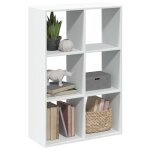 Vidaxl �tag�re s�paratrice de pi�ce blanc 695x29x1035 cm �tag�re �tag�re � livres �tag�re de rangement ...