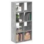 Vidaxl �tag�re s�paratrice de pi�ce gris b�ton 695x29x1375 cm �tag�re �tag�re � livres �tag�re de rangement ...