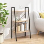 Vidaxl tagre sur pied 3 niveaux marron clair et noir 56x35x108 cm 336361