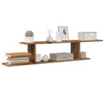Vidaxl tagre tv murale vieux bois 125x18x23 cm bois dingnierie tagre murale unit tv murale tagre ...