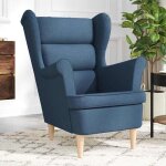Vidaxl fauteuil bleu 74x84x100 cm tissu fauteuil relax fauteuil de salon chaise de chambre � coucher ...