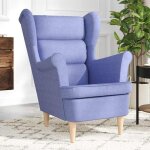 Vidaxl fauteuil bleu jean 74x84x100 cm tissu fauteuil relax fauteuil de salon chaise de chambre � coucher ...