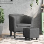Vidaxl fauteuil cabriolet avec repose - pied chaise avec dossier si�ge avec accoudoirs canap� de bureau ...