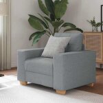 Vidaxl fauteuil gris clair 60 cm tissu canap simple canap confort fauteuil tv canap sige de canap ...