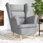Vidaxl fauteuil gris clair 74x84x100 cm tissu fauteuil relax fauteuil de salon chaise de chambre  coucher ...