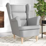 Vidaxl fauteuil gris nuage 74x84x100 cm tissu, fauteuil relax, fauteuil de salon, chaise de chambre  ...