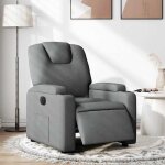 Vidaxl fauteuil inclinable lectrique chaise de relaxation avec dossier et repose - pied rglables sige ...
