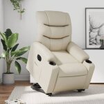 Vidaxl fauteuil inclinable �lectrique chaise de relaxation avec dossier si�ge avec accoudoirs fauteuil ...