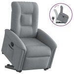 Vidaxl fauteuil inclinable gris clair tissu chaise inclinable fauteuil inclinable pour personnes �g�es ...