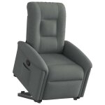 Vidaxl fauteuil inclinable gris fonc� tissu chaise inclinable fauteuil inclinable pour personnes �g�es ...