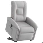 Vidaxl fauteuil inclinable gris nuage tissu chaise inclinable fauteuil inclinable pour personnes �g�es ...
