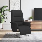Vidaxl fauteuil inclinable avec repose - pieds noir tissu 356563