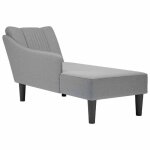 Vidaxl fauteuil long avec accoudoir droit gris clair tissu fauteuil fauteuil de d�tente fauteuil long ...