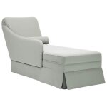 Vidaxl fauteuil long et traversin accoudoir droit gris clair velours fauteuil fauteuil de dtente fauteuil ...