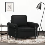 Vidaxl fauteuil noir 60 cm similicuir 359494