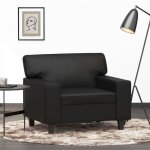 Vidaxl fauteuil sige avec accoudoirs et dossier rembourrs canap avec coussin meuble de salle de sjour ...