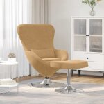 Vidaxl fauteuil ?uf marron en simili cuir avec repose - pieds pivotant au design moderne pour le salon. ... Vidaxl fauteuil ?uf marron en simili cuir avec repose - pieds pivotant au design moderne pour le salon. ...