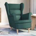 Vidaxl fauteuil vert fonc 74x84x100 cm tissu fauteuil relax fauteuil de salon chaise de chambre  coucher ...