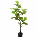 Vidaxl ficus artificiel 30 feuilles 125 cm vert, plante artificielle, fausse plante ficus, fausse plante, ...