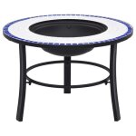Vidaxl foyer mosa�que bras�ro de jardin foyer de terrasse bras�ro de terrasse foyer dext�rieur cour arri�re ...