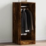 Vidaxl garde - robe ch�ne fum� 48x41x102 cm bois ding�nierie armoire de rangement organisateur de garde ...