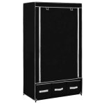 Vidaxl garde - robe penderie armoire de rangement stockage v�tements meuble de rangement organisateur ...