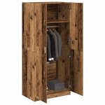 Vidaxl garde - robe vieux bois 80x52x180 cm bois d'ingénierie, placard, rangement pour vêtements, armoire ... Vidaxl garde - robe vieux bois 80x52x180 cm bois d'ingénierie, placard, rangement pour vêtements, armoire ...