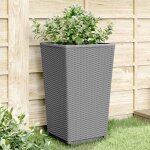Vidaxl jardini�res 4 pcs pot de fleurs de jardin bac � plantes de terrasse bo�te de plantation dext�rieur ...