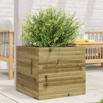 Vidaxl jardini�re 50x50x455 cm bois de pin impr�gn� jardini�re dext�rieur bac � fleurs bo�te � plantes ...