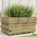 Vidaxl jardini�re 90x60x495 cm bois de pin impr�gn� jardini�re dext�rieur bac � fleurs bo�te � plantes ...