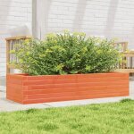 Vidaxl jardinière cire marron 110x40x23 cm bois de pin massif jardinière dextérieur bac à fleurs boîte ... Vidaxl jardinière cire marron 110x40x23 cm bois de pin massif jardinière dextérieur bac à fleurs boîte ...