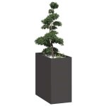 Vidaxl jardini�re noir 40x80x80 cm acier pot de fleurs support de plantes lit sur�lev� support de jardini�re ...