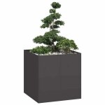 Vidaxl jardini�re noir 80x80x80 cm acier pot de fleurs support de plantes lit sur�lev� support de jardini�re ...