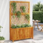 Vidaxl jardinière avec treillis 100x32x165 cm bois massif dacacia jardinière de jardin jardinière de ... Vidaxl jardinière avec treillis 100x32x165 cm bois massif dacacia jardinière de jardin jardinière de ...