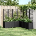 Vidaxl jardinière avec treillis lit surélevé de jardin pot de fleurs bac à plantes boîte de plantation ... Vidaxl jardinière avec treillis lit surélevé de jardin pot de fleurs bac à plantes boîte de plantation ...